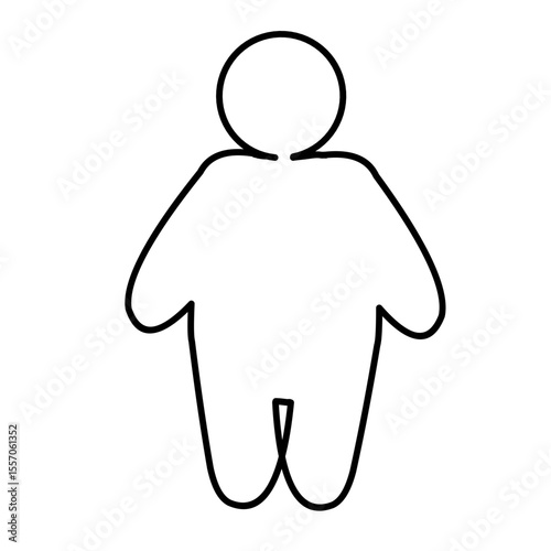  thin and fat body vector