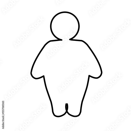 thin and fat body vector