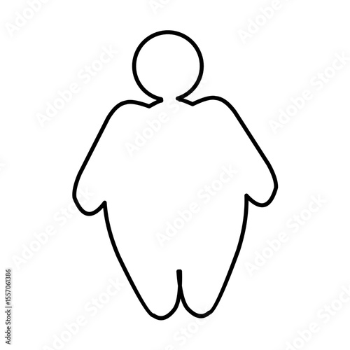  thin and fat body vector