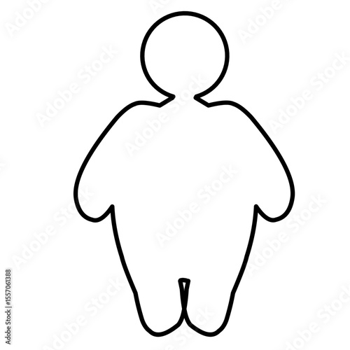  thin and fat body vector