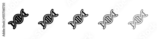 dna icon vector outline symbol or illustration
