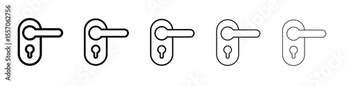 Door knob icon vector outline symbol or illustration