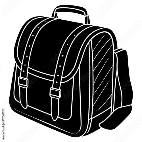  A bag silhouette on white background