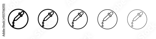 Dropper icon vector outline symbol or illustration