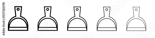 Dustpan icon vector outline symbol or illustration