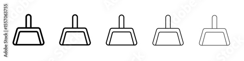 Dustpan icon vector outline symbol or illustration