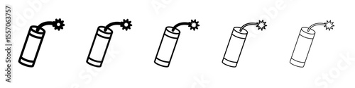 dynamite icon vector outline symbol or illustration