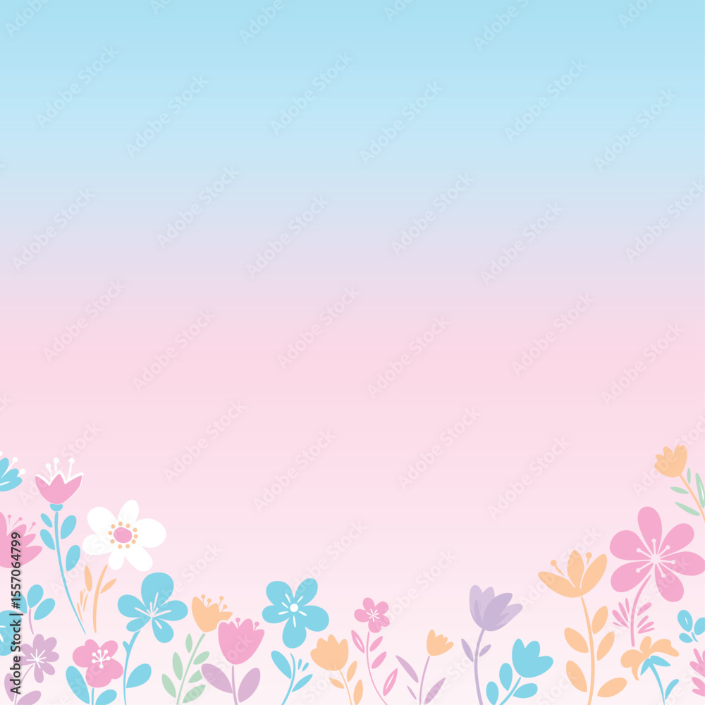 floral background with butterflies