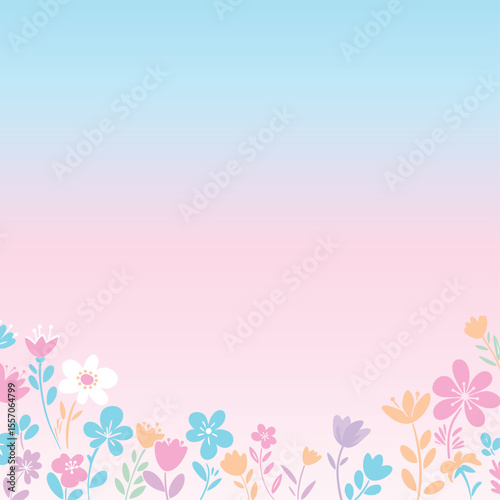 floral background with butterflies