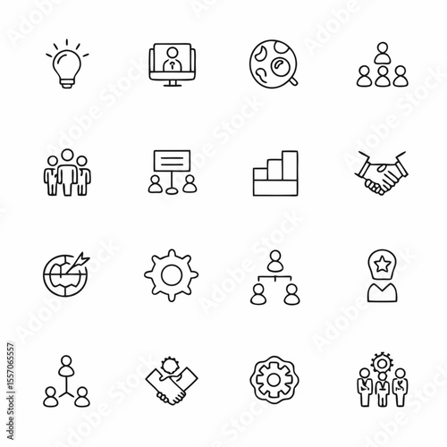 business mentoring and coaching icons       