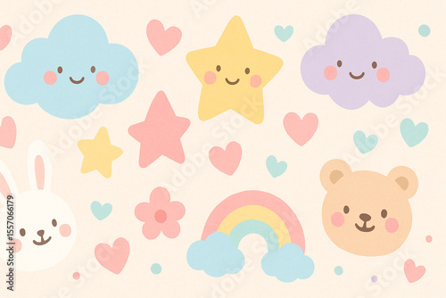 seamless pattern with teddy bears