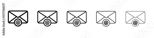 email icon vector outline symbol or illustration