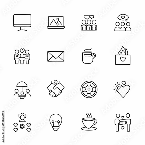 freelance and gig economy business icons      