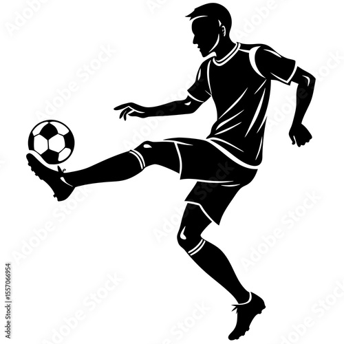 football player silhouette on white background