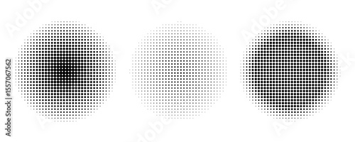 black white circular halftone dot pattern.vector eps10