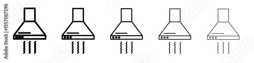 Extractor Hood icon vector outline symbol or illustration
