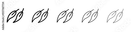 falcate icon vector outline symbol or illustration