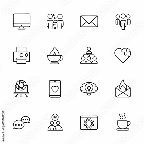 subscription based business model icons       