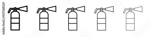Fire extinguisher icon vector outline symbol or illustration