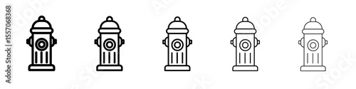 Fire hydrant icon vector outline symbol or illustration