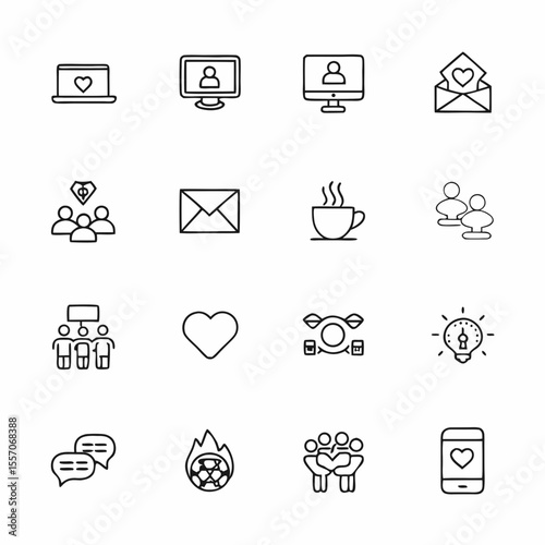 vpn and data encryption icons               