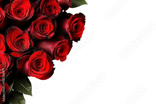Beautiful arrangement of vibrant red roses on a dark background, symbolizing love, romance, passion, and elegance in floral artistry for various occasions