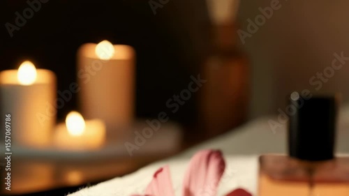 Warm cup of spiced hot chocolate with whipped cream and marshmallows on a wooden table during winter holiday season