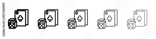 Gambling icon vector outline symbol or illustration