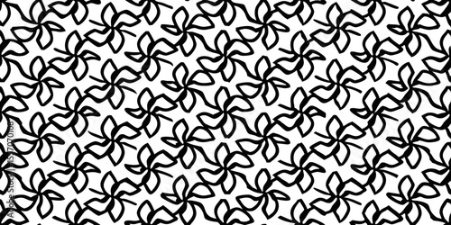 Abstract floral Pattern: A seamless pattern of stylized flowers in contrasting colors, rendered with bold, clean lines, adding a touch of artistic flair and design.