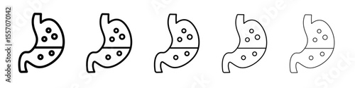 Gastritis icon vector outline symbol or illustration