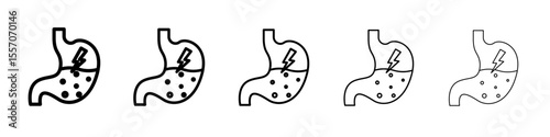 Gastritis icon vector outline symbol or illustration