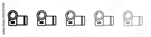 Handy Cam Icon vector outline symbol or illustration