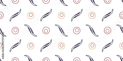 Elegant Pattern Design: Seamless arrangement of repeating circular and curved patterns. A visually pleasing background, simple yet captivating, perfect for digital design.