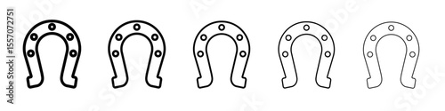 Horseshoe icon vector outline symbol or illustration
