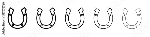 Horseshoe icon vector outline symbol or illustration