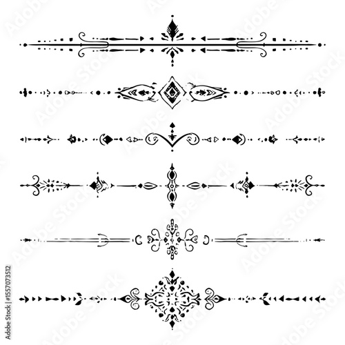 Ornamental lines drawn with a natural feel.