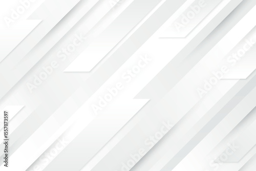 Abstract white background with diagonal lines and subtle shadows design isolated on transparent background