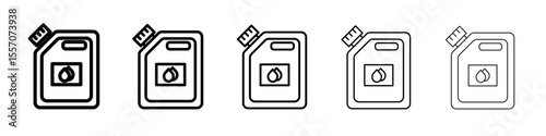 Jerrycan oil icon vector outline symbol or illustration