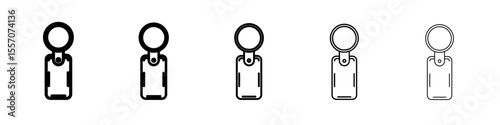 Key Chain Icon vector outline symbol or illustration