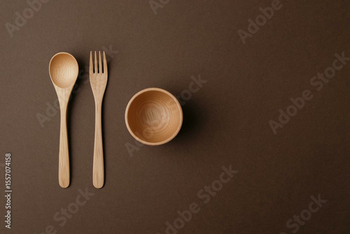 wooden utensils and bowl