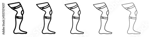 Knee Orthopedic Brace icon vector outline symbol or illustration