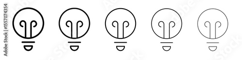 lamp icon vector outline symbol or illustration