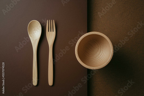 wooden utensils and bowl