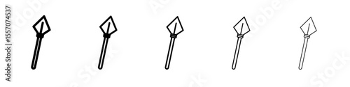 lance icon vector outline symbol or illustration