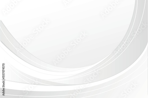 Abstract white background with curved lines and subtle light effects isolated on transparent background
