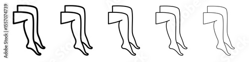 Legs icon vector outline symbol or illustration