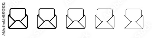 lettter icon vector outline symbol or illustration