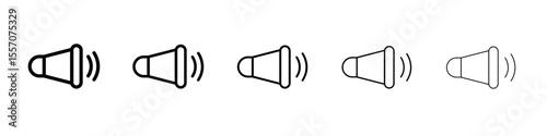 Loud Speaker icon vector outline symbol or illustration
