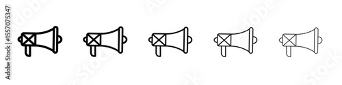 loudspeaker icon vector outline symbol or illustration