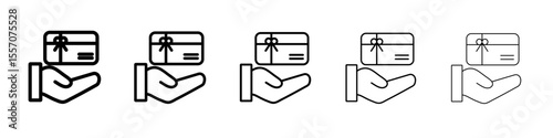 Loyalty program icon vector outline symbol or illustration